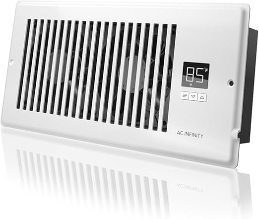 Ac Infinity Airtap T4 Quiet Register Booster Fan With Thermostat