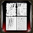 Mini Grunge Set AirSick Airbrush Stencil Art Template