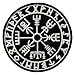 EmbTao Glow in Dark Vegvisir Viking Compass Norse Rune Morale Tactical Embroidered Applique Fastener Hook&Loop Patch