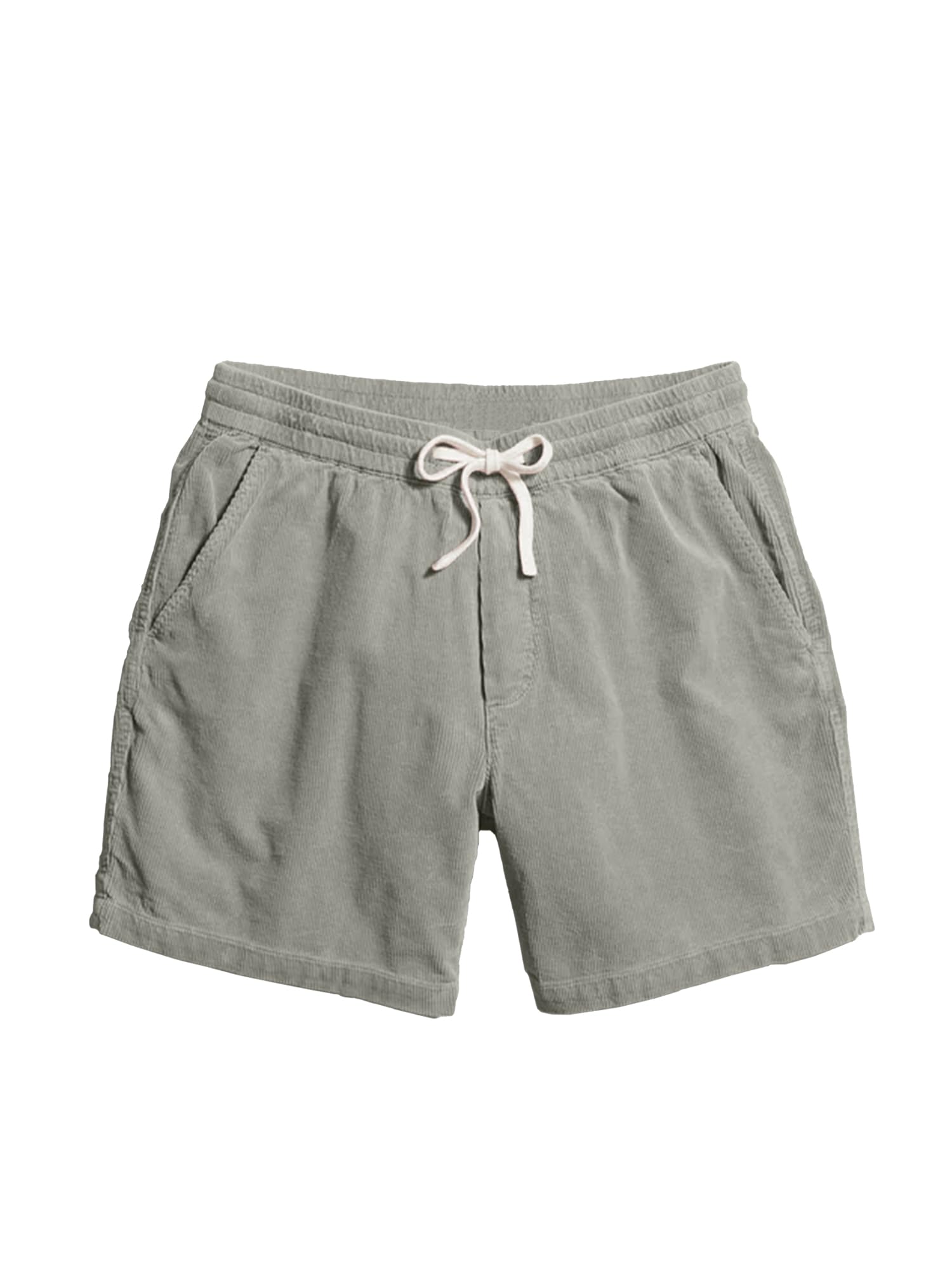 Photo 1 of ***(HEAVILY USED/ MINOR DAMAGE)***JEMLDL Men Shorts Corduroy Lounge Elastic Waist Drawstring Lightweight 5 inch Inseam Summer Beach Shorts US 36 Large Light Gray