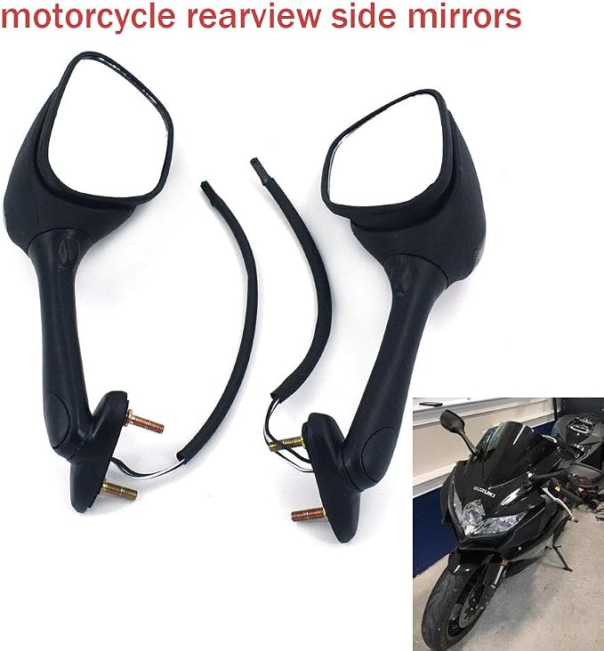 Rétroviseurs Moto Latéraux Bleu Fumé – Universels M6 Pour CBR, GSXR, R1, ZX9R, YZF