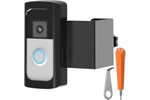 DUKOYB Anti-Theft Ring Video Doorbell Mount, No Drilling Ring Door Mount Compatible with Ring Video Doorbell (2024)/Battery Doorbell Plus/Pro/(2020 Release) for Houses, Not Block Doorbell Sensor(Black)