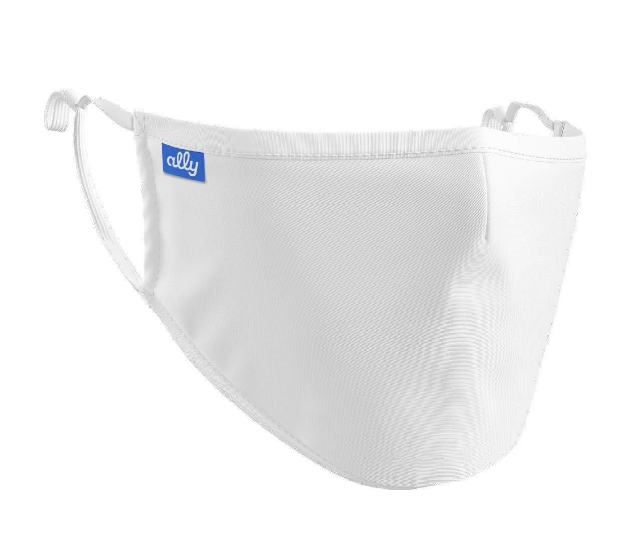 Choose Ally Face Covering - Reusable and Washable - Adults And Kids Sizes - 100% Cotton with Nanofiber Filter - Kids, White