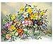 Katosca DIY Oil Paint by Number Kits Mixed Flower Drawing on Canvas Art Craft Wall Decor for Adults 16x20inch
