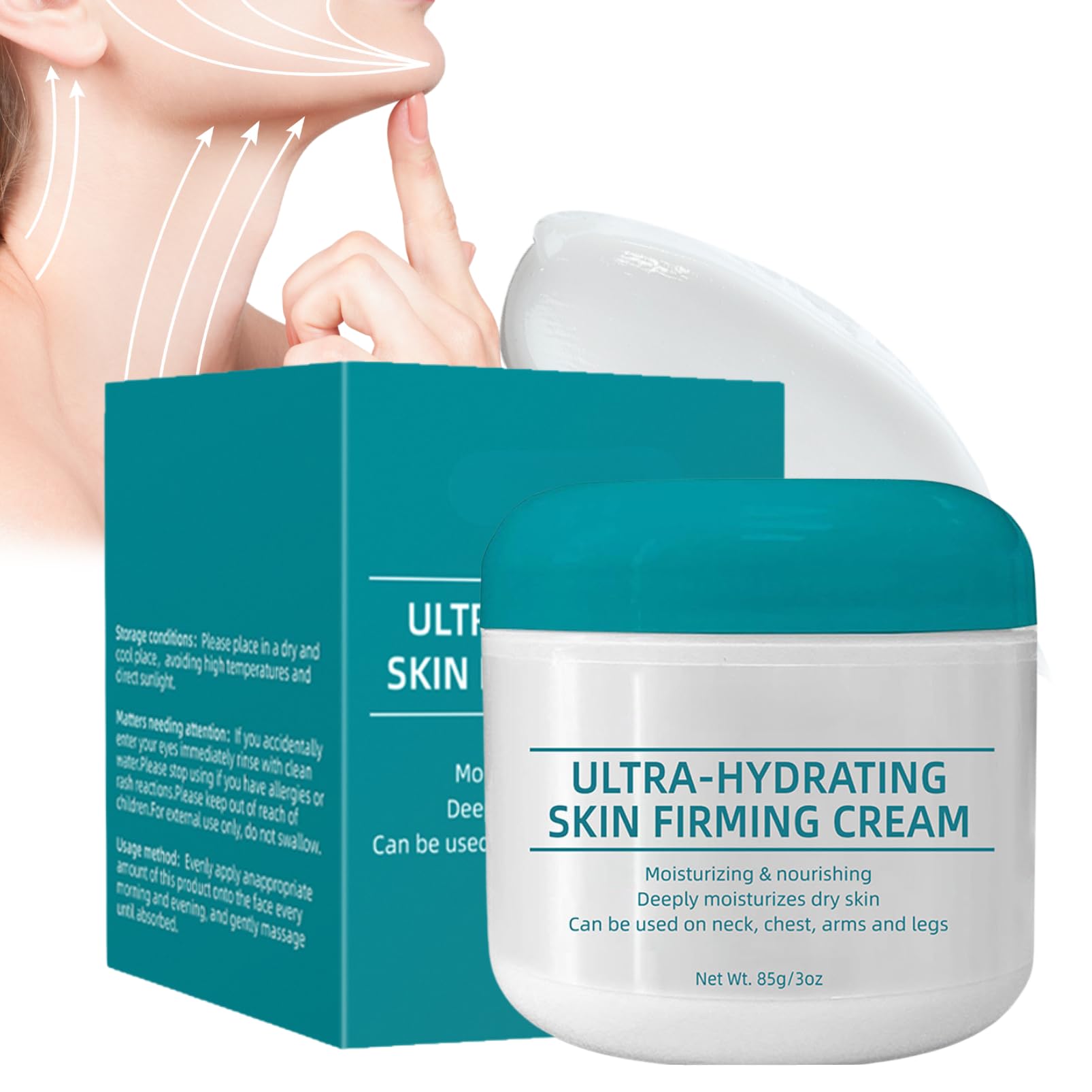 Crepe Be Gone Firming Face Moisturiser - Ultra Hydrating Crepe Face Cream For Women - Skin Tightening Body Cream for Loose Skin - Moisturizing & Nourishing for Dry Skin,Quick Absorb