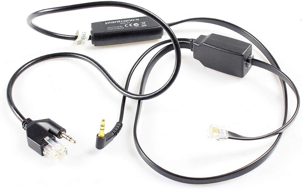 Plantronics APA-23 Electronic Hook Switch Cable for Alcatel IP Touch Phones