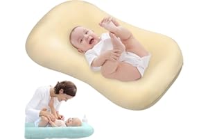 Jeeeun Baby Lounger Pillow, Soft Breathable - Baby Lounger Pillow for Newborn 0-24 Months, Portable Nest Sleeper for Infant - with Organic Cotton Removable Slipcover (Dark Grey,0-8Months)