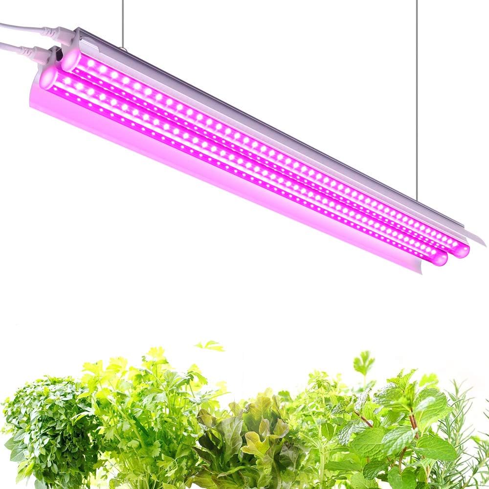 MoniosL 4FT LED Grow Light Full Spectrum 60W T5 High Output Integrated Fixture with Reflector