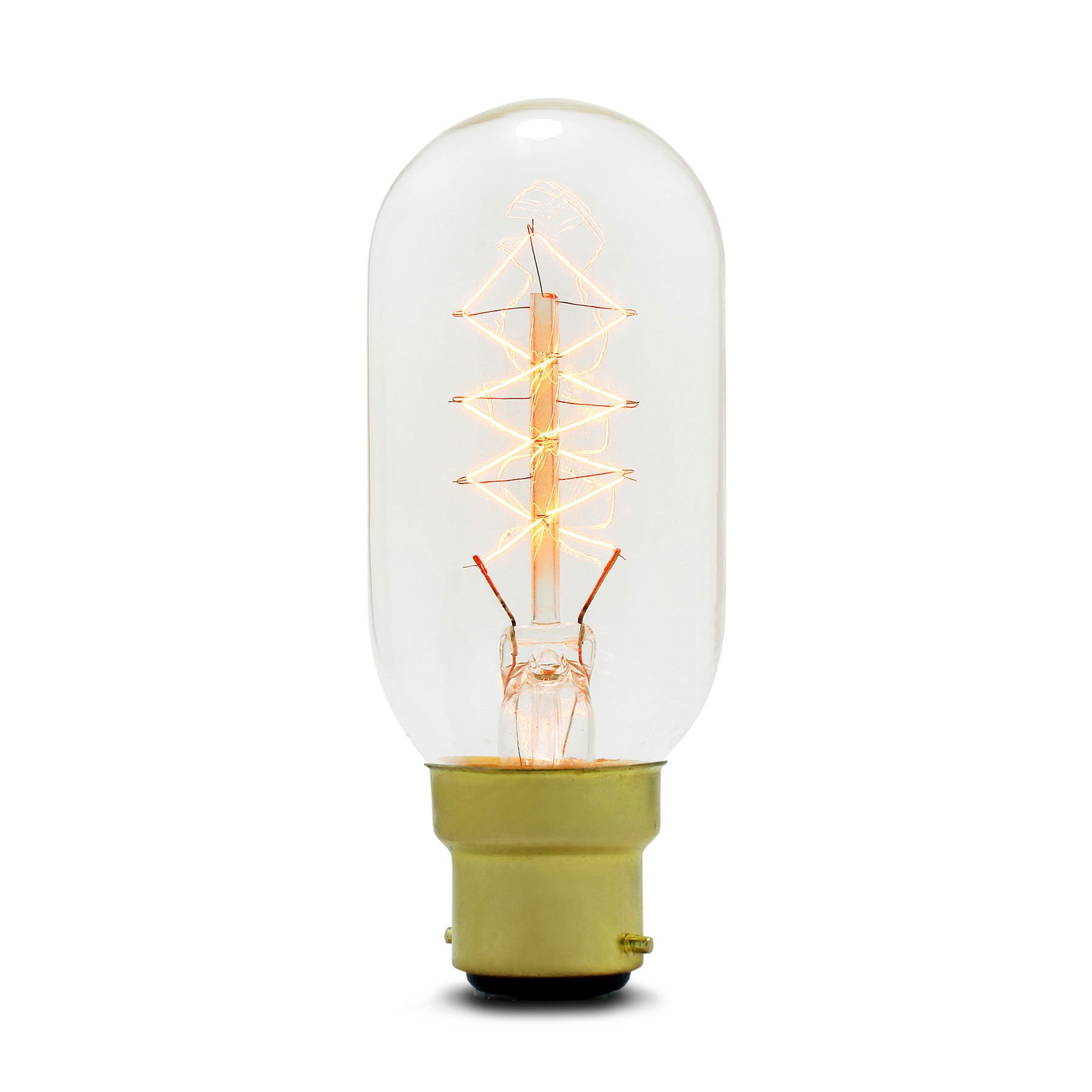 3 x Opus 60W Bc B22 Bayonet Cap Tubular Lamps Carbon Filament Light Bulbs Pack