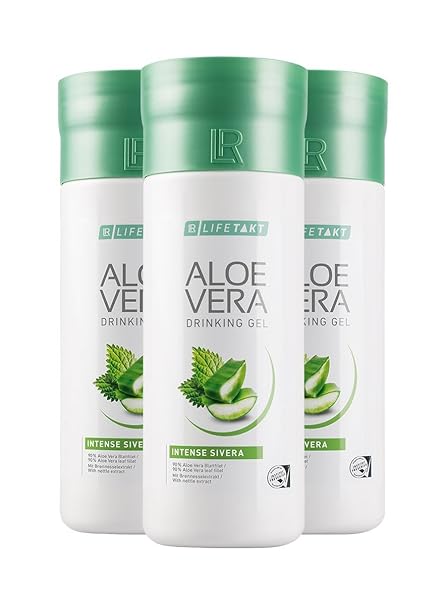 LR LIFETAKT Aloe Vera Drinking Gel Intense Sivera Nahrungsergänzungsmittel (3x 1000 ml)