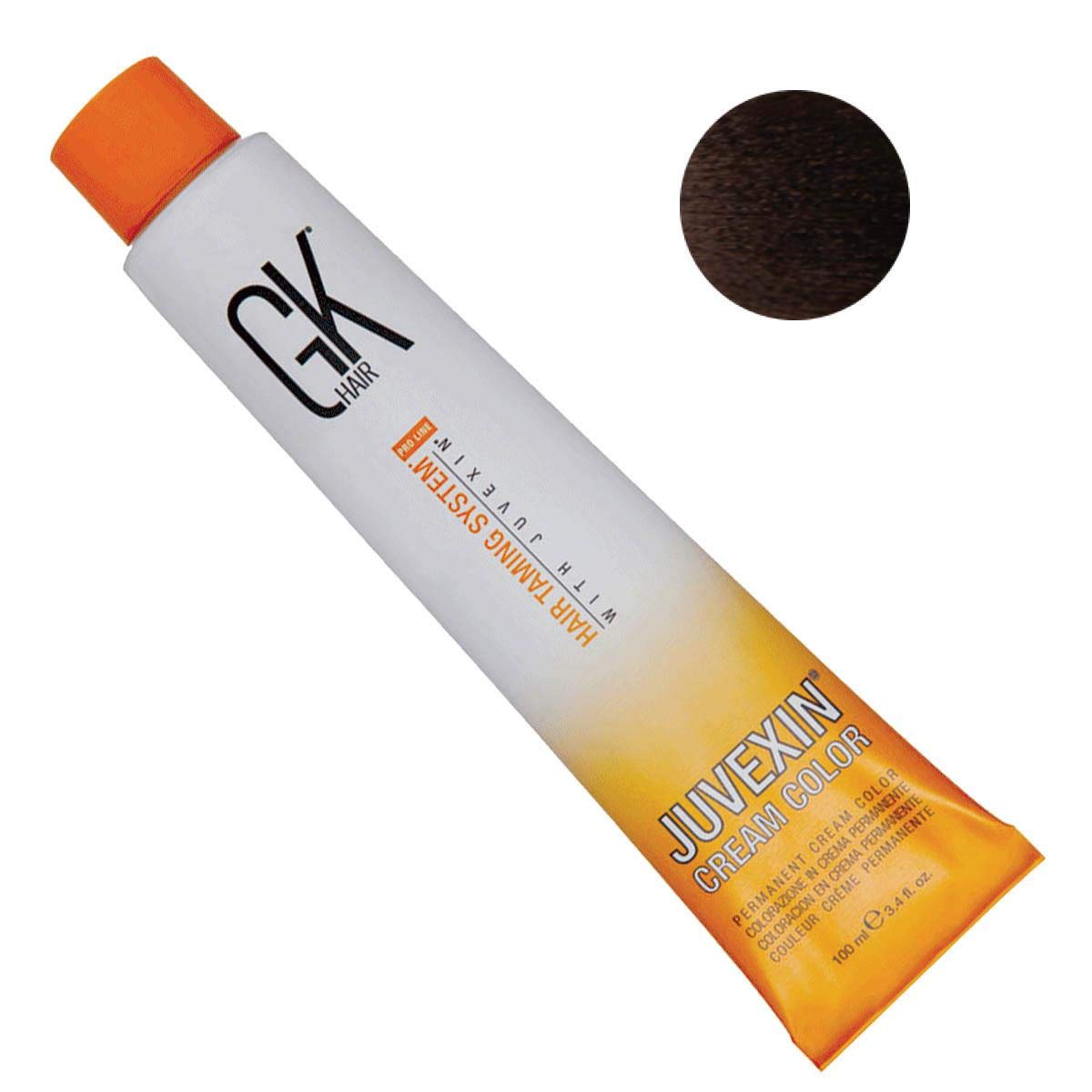GK HAIRGlobal Keratin Professional Hair Color Cream Tube (3.4 Fl Oz/100ml) Nourishing & Cleansing Colors for Styling High Performance Long Lasting Semi Permanent Natural Toner Dye