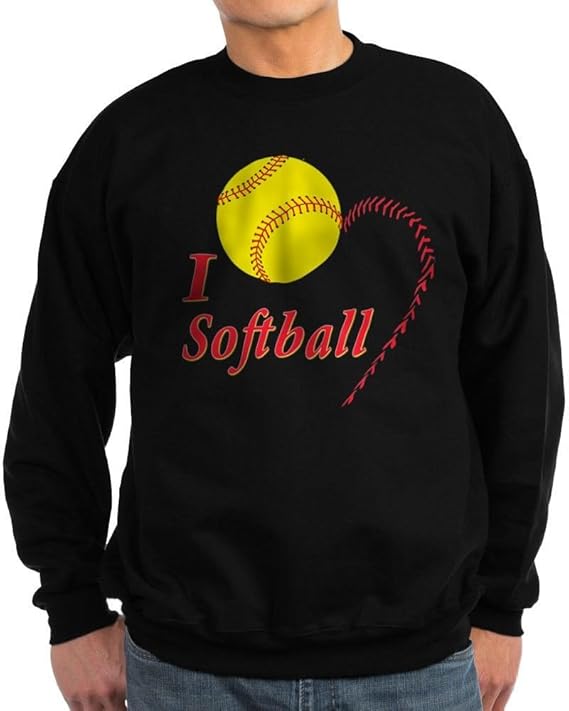 CafePress Girls Softball Classic Crew Neck Sweatshirt Amazon.co.uk