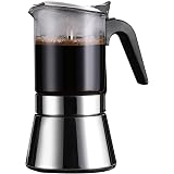 Amazon.com: Cafetera napolitana de 3 tazas de acero inoxidable : Hogar y  Cocina