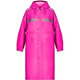 Coralrain Long Hooded Raincoat Safety Waterproof Emergency Rain Jacket Poncho for Men Women Adults
