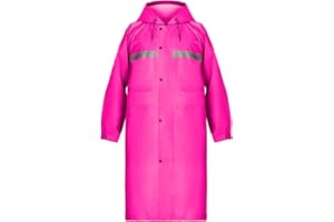 Coralrain Long Hooded Raincoat Safety Waterproof Emergency Rain Jacket Poncho for Men Women Adults