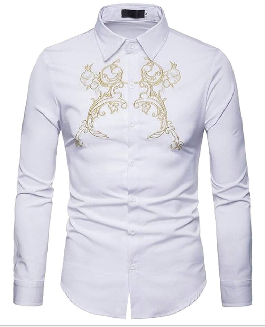 men's chinoiserie cotton slim shirt