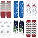Elesa Miracle 6pc Baby & Toddler Cozy Soft Leg Warmers, Kneepads, Gift Set for Little Boys & Girls (Christmas Color)
