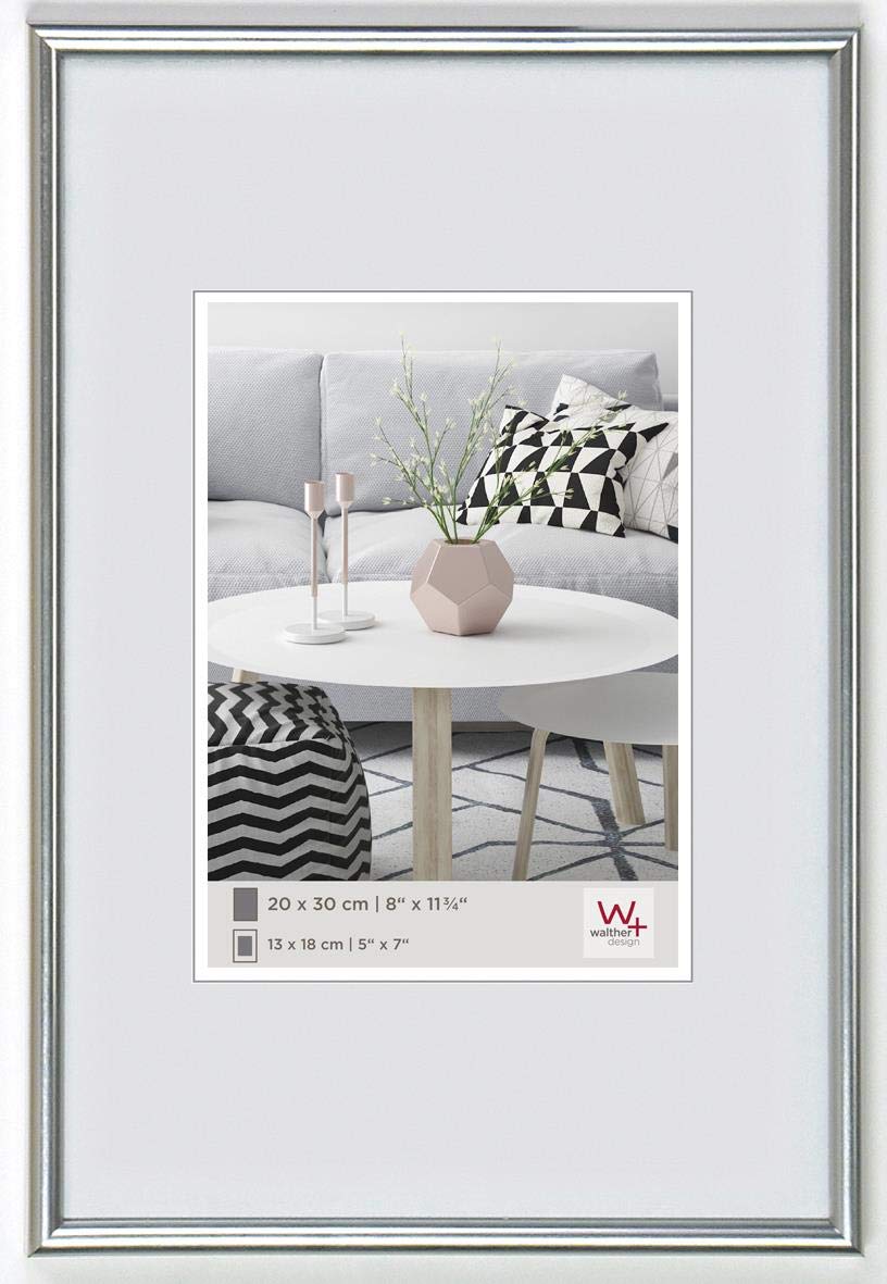 walther design Picture Frame Silver 21 x 29,7 cm (DIN A4) Galeria Plastic Frame KS130H — image 1