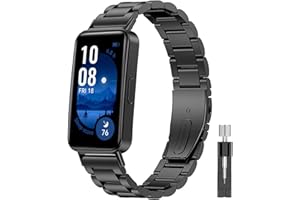 NOOETAH Stainless Steel Wristbands Replacement Strap Compatible for Huawei Band 9/Band 8