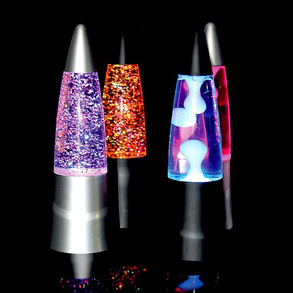 Lava Lamp MINI DISCO DEL BRILLO Y BURBUJAS 4 MODELOS DIF BRILLANTE 15X4