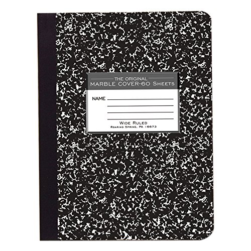 Roaring Spring Hard Cover Composition Book, 9 3/4" x 7 1/2", Wide Ruled, 60 sheets