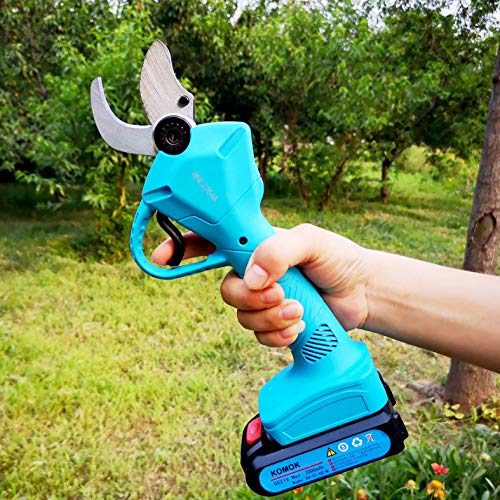 KOMOK Professional Cordless Electric Pruning Shears,2PCS Backup