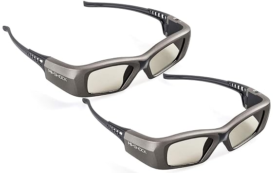 2x Hi-SHOCK BT/RF Pro Oxid Diamond 3D Brille für 3D TV & RF Beamer von Sony, Epson, Jvc, Samsung, Panasonic, Telefunken | Dua
