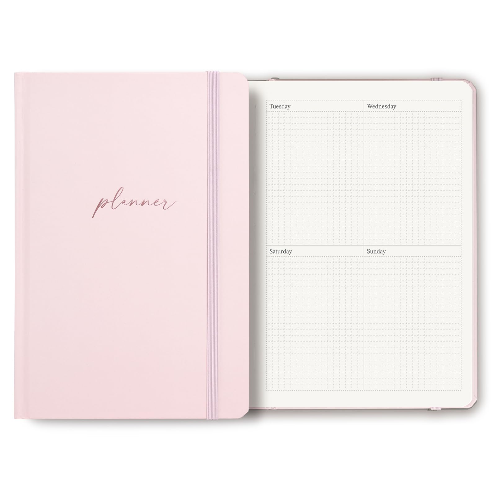 Photo 1 of 2026 Planner - Undated Monthly, Weekly & Daily Planner for Planning Your Success - To Do List, Habit Tracker, Hardcover, Aesthetic, Academic, Stylish School or Office Supplies (Pink, A5)
