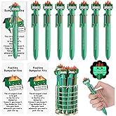 Supervitae Coworker Dumpster Fire Gift Bulk Funny Luminous Dumpster Fire 6-in-1 Pens with Bookmark Employee Positive Appreciation Gift for Women Coworker Staff Nurse Office Team(Green,20 Pcs)