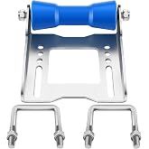 Shimeyao 8 Inch Keel Roller Assembly Kit Boat Trailer Roller Bracket Bolt | Blue TPU Roller, V-cut Design, Rust-proof Galvanized Bracket, Easy Water Launch, Fits Canoes Bass Boats Kayaks Sailboats