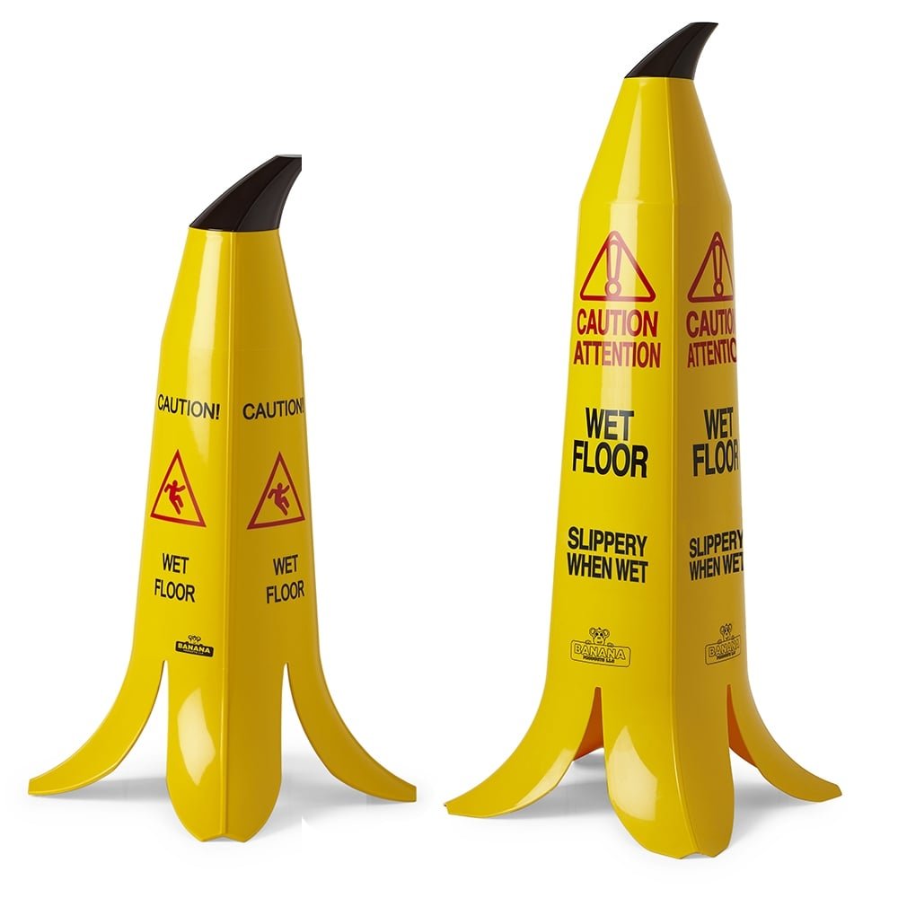 Banana Products Banana Cone Wet Floor Sign Each 300 X 300 X 600