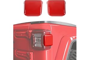 JOSHELA for Jeep JL Tail Lights Cover Side Trim Fit for Jeep Wrangler JL JLU 2018-Present Red Exterior Accessories 2pcs