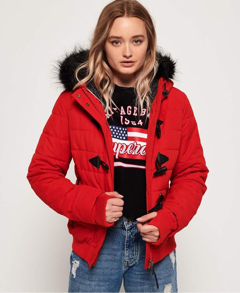doudoune superdry rouge