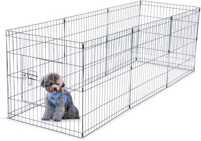 puppy playpen with hanging toys