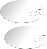 Zngou 2Pcs Clear Acrylic Paint Palette Oval 25 x 15 cm Non-Stick