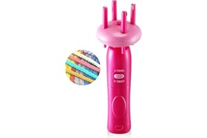 Enhon Cord Maker Portable Fringe Twister, Handheld Cord Maker for Craft Yarn Making Twister for Beginners(Pink)