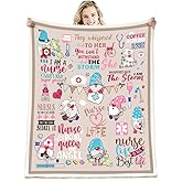 Nurse Appreciation Soft Fluffy Sherpa Warm Throw Blanket for Women, Nursing Students - Week Gift (H11, 50"x 60")