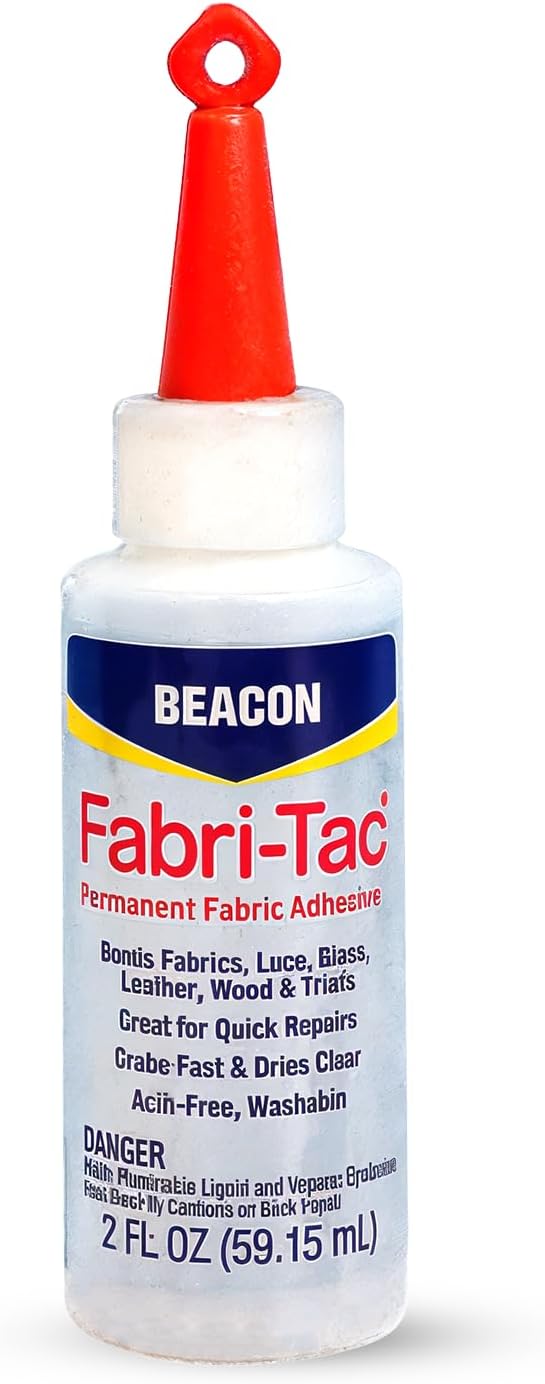 Beacon Fabri-Tac 59ml Clear Fabric Adhesive Glue - Quick Drying & Strong
