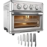 Cuisinart TOA-60 Convection Toaster Oven Air Fryer with Light, Silver Bundle with Exclusive Advantage 12-Piece Gray Knife Set