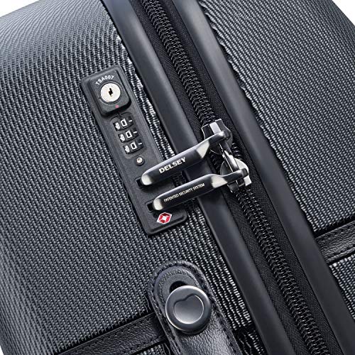 DELSEY Paris Chatelet Hardside Luggage with Spinner Wheels, Black