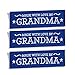 Wunderlabel Made with Love by Grandma Nana Granny Crafting Fashion Woven Ribbon Ribbons Tag Clothing Sewing Sew Clothes Garment Fabric Material Embroidered Label Tags, Blue on White on Blue, 25 Labels