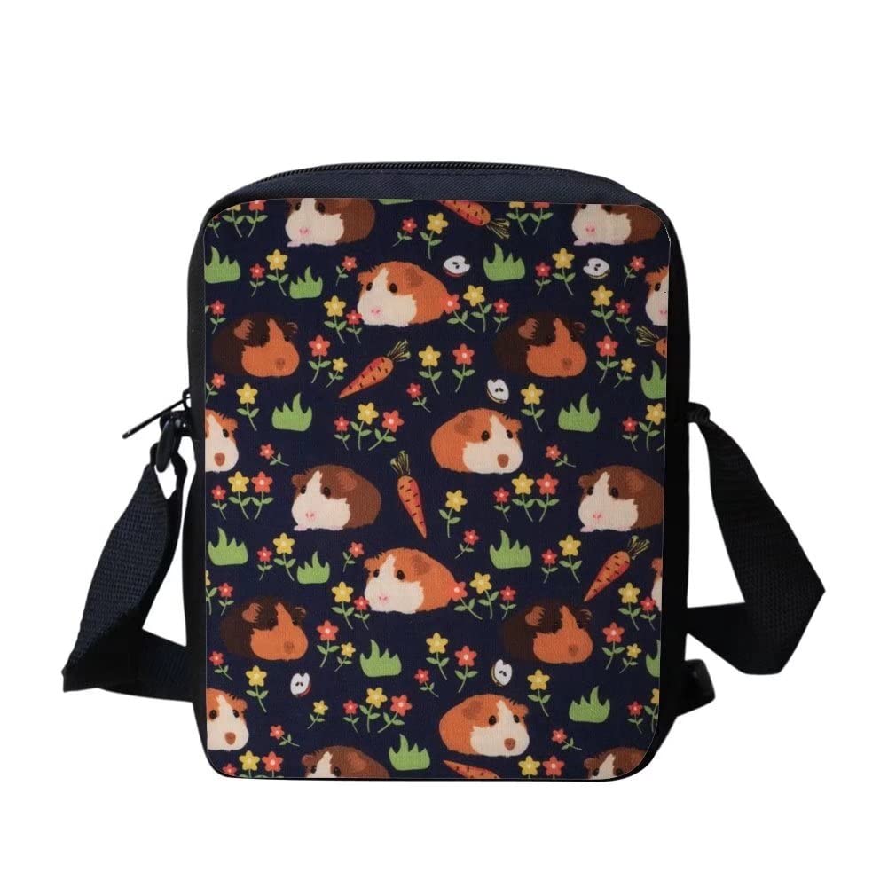 Coloranimal Cute Penguin Pig Messenger Bag Flower Penguin Pig Crossbody Bags Boys Girls Shoulder Backpack Phone Holders Kids Wallet