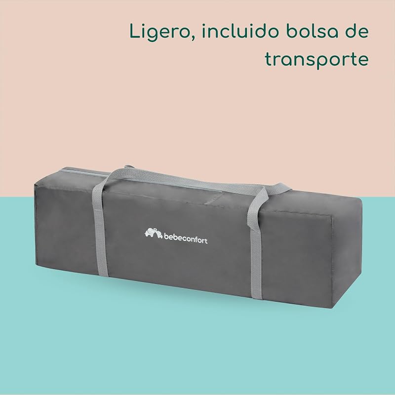 Bebeconfort soft dreams, berço de viagem, regulável em altura, do nascimento aos 3,5 anos, até 15 kg, grey mist