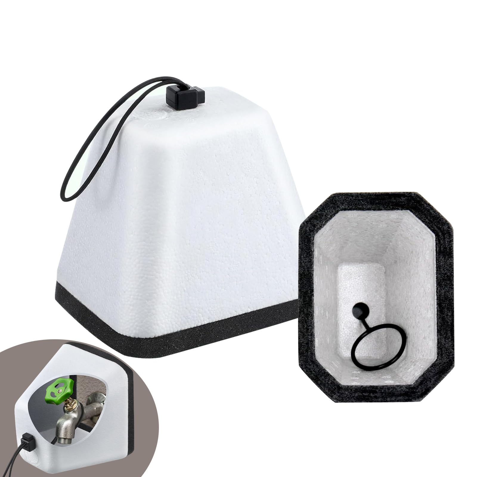 Garden Outside Tap Cover Frost Protector for Winter,Large Waterproof Foam Frost Covers for Outside Taps,Outdoor Water Tap Cover Insulated Thermal Tap Jacket Protects Your Tap from Freezing Bursting