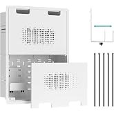 17" in-Wall Media Box Recessed Outlet Cable Management Kit | Structured Media Enclosure, One Connect &amp; Network Switches, Fits Fire TV Stick Samsung, Recessed In-Wall Design