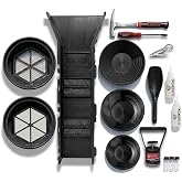 Sluice Fox Complete Gold Mining Kit with Sluice Box and Bucket Classifier | Portable Sluice Box Breaks Down into 24-Inch Sections for Easy Transport Black Kit with Stream Flare