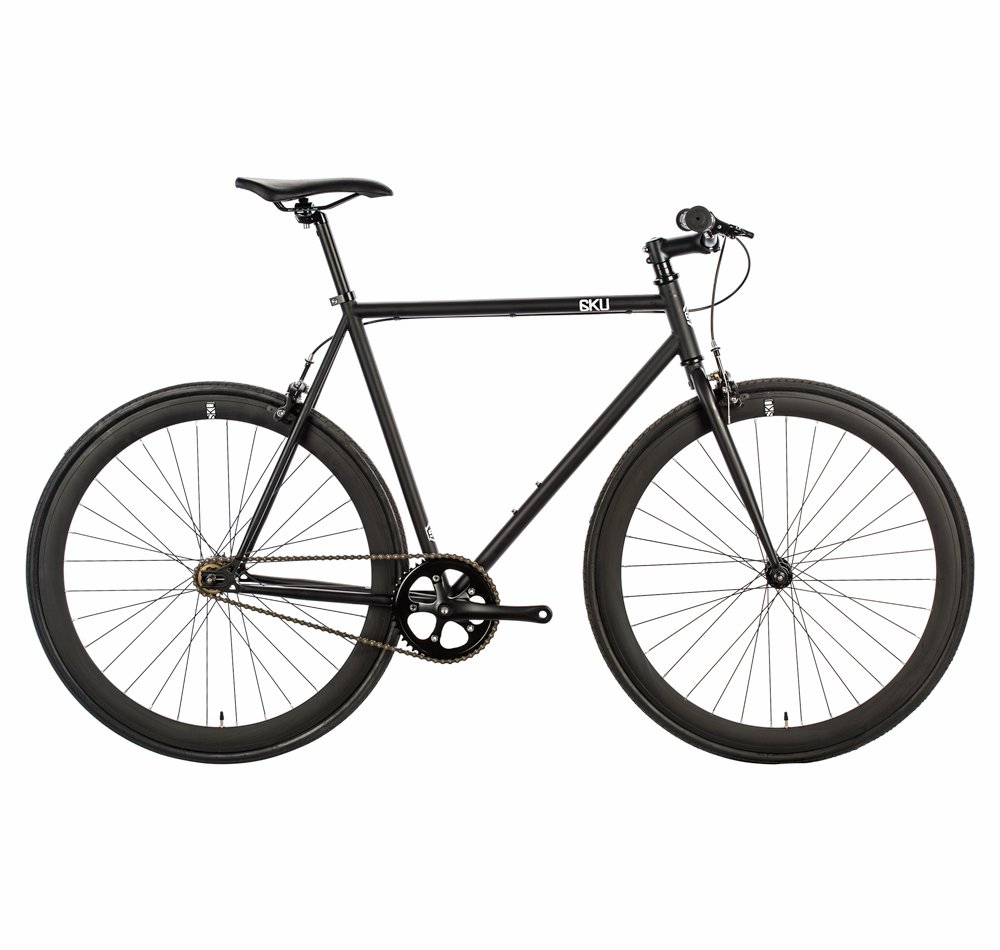 Buy 6KU Black Fixie Fixed Gear Single Speed Nebula Mat Rigid Hub Bike