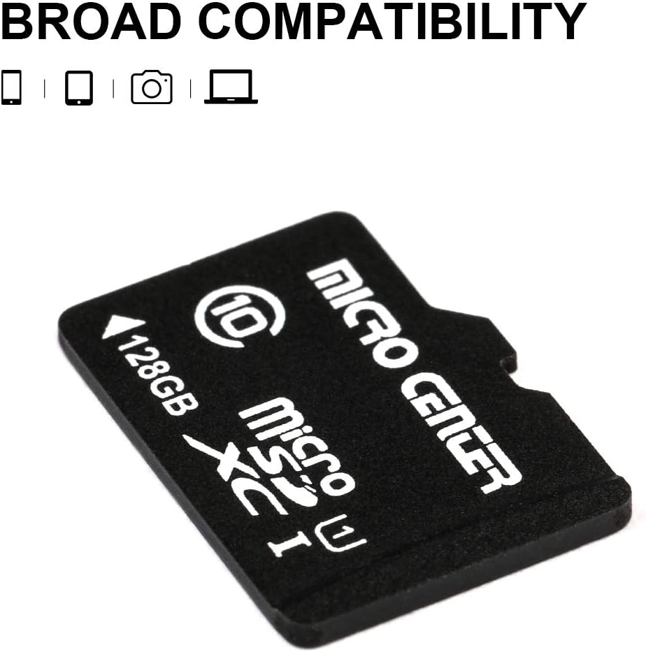 Micro Center 128GB Class 10 Micro SDXC Flash Memory Card with Adapter: Computers & Accessories