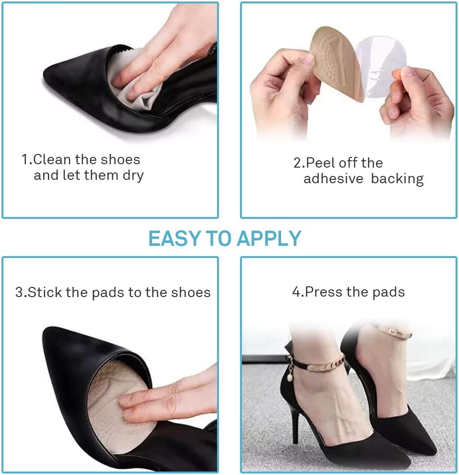 (12 Pieces) Metatarsal Pads for Women | Ball of Foot Cushions for Pain Relief | Reusable Shoe Inserts for Women by BelugaCare: Health & Personal Care