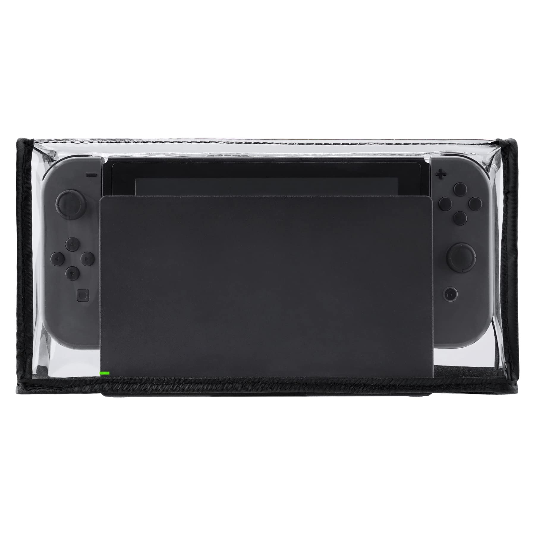 PlayVital Transparent Dust Cover for Nintendo Switch OLED, Waterproof Dust Guard Anti Scratch Dust Proof Cover Sleeve for Nintendo Switch Charging Dock